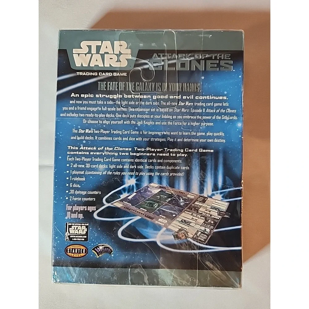 Vintage NIB Star Wars Attack Of The Clones 2-Player Trading Card Game Sealed Kit